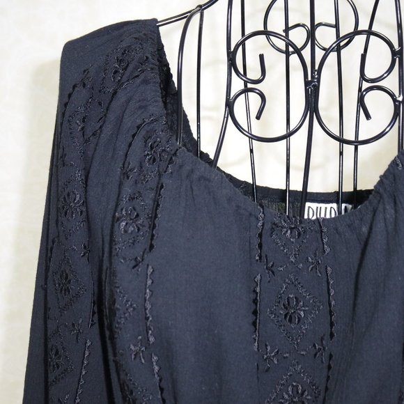 BILLBASS JEANS Black Accent Stitching Adjustable Wrists Front Long Sleev… - Picture 8 of 15